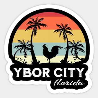 Ybor City Tampa Florida Chicken Lover Souvenir Sticker